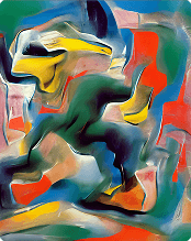 Vibrant abstract organic shapes