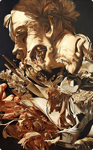 Hands in white gloves holding a canvas